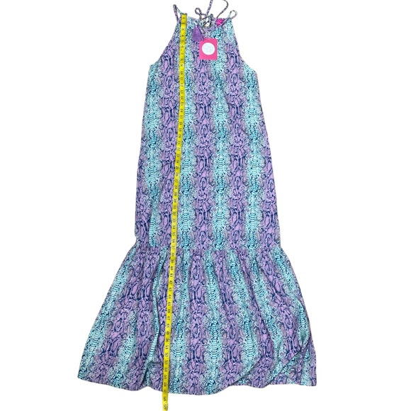 NWT ✨ Caroline Hill Bohemian Blue/Pink Rhapsody Electric Snake Maxi Dress Small - Picture 14 of 17